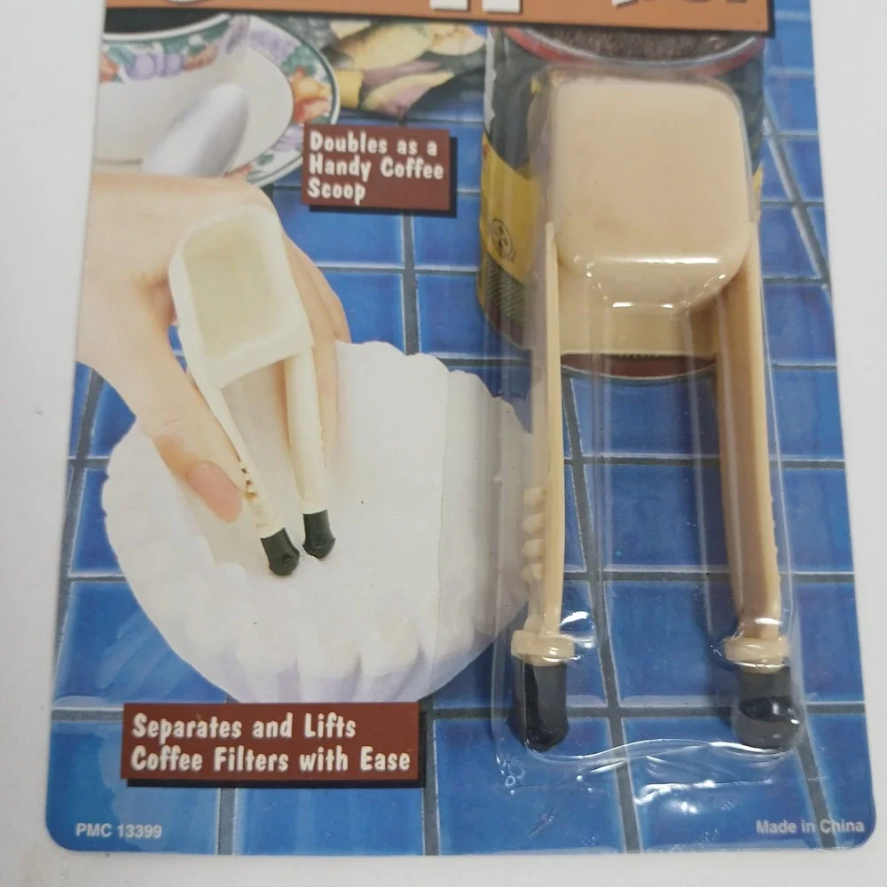 Vintage Coffee Helper Dual Purpose Coffee Scoop & Filter Separator, NIP, NWT